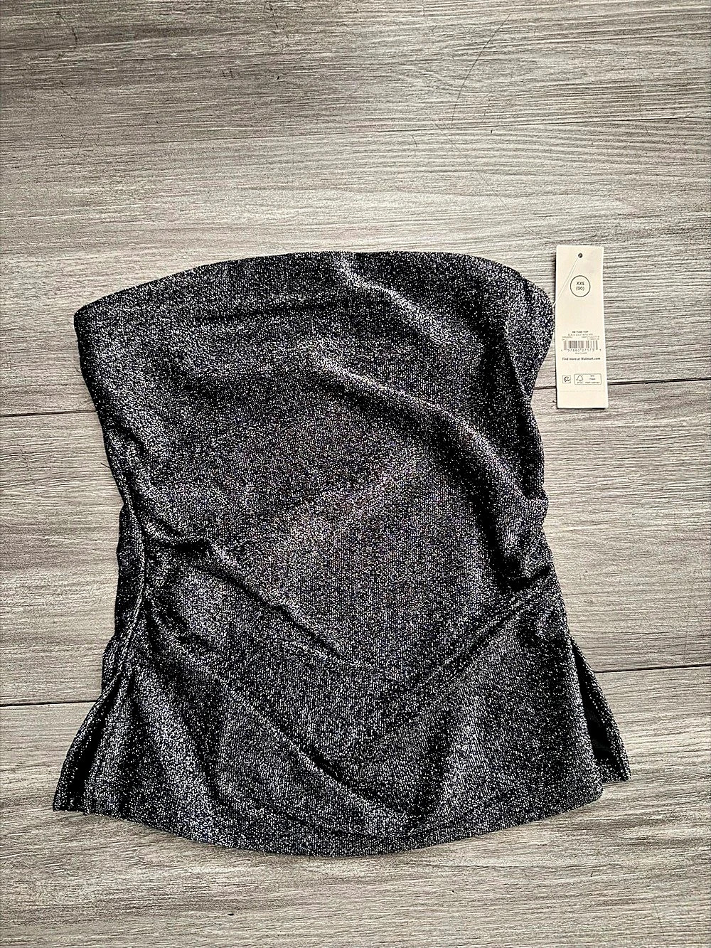 Metallic Crop Top Black